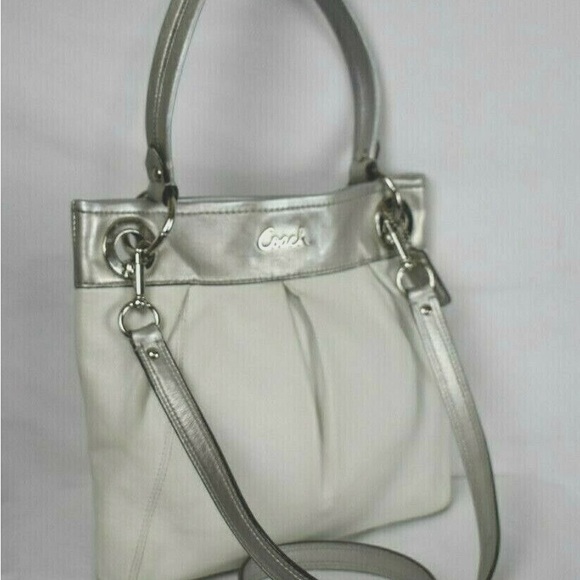 Coach Handbags - Coach 17605 Ashley Leather hippie silver and white shoulder crossbody bag